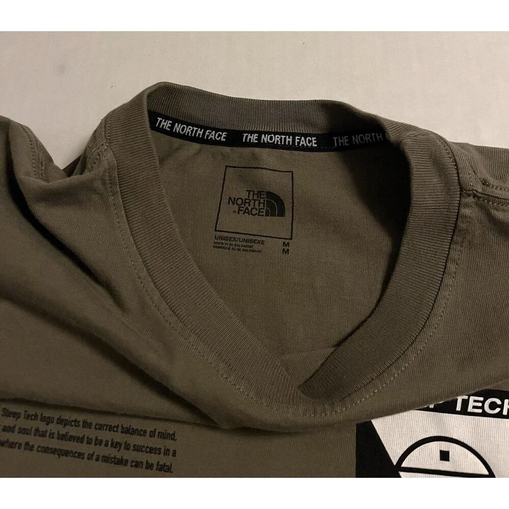 North Face Steep Tech Scot Schmidt Graphic T-Shirt MEDIUM Olive Green Outdoors